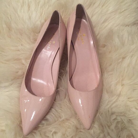 Kate Spade Melanie Nude Kitten Heels In Petal Pink - Picture 1 of 12